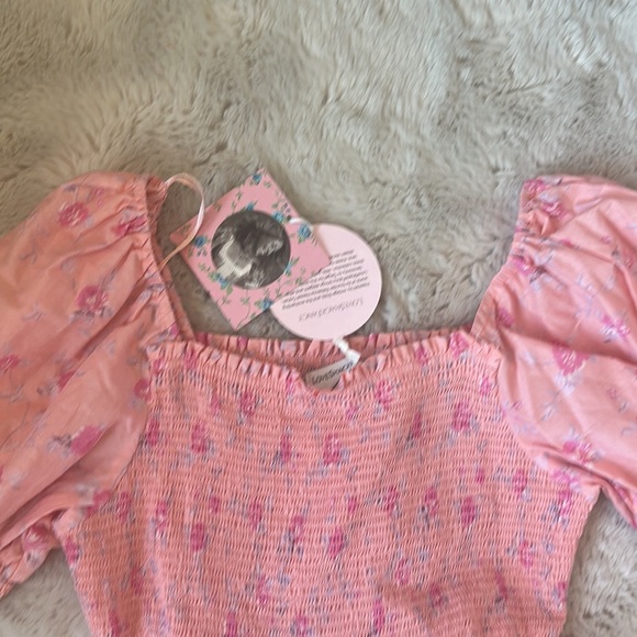 NWT LOVE SHACK FANCY DRESS PINK FLORAL - Picture 6 of 6